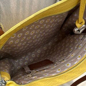 Yellow Floral Lined Women's Bag
